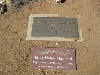 Marshall, Elray Helen gravesite