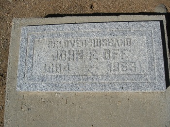 Off, John F. gravesite