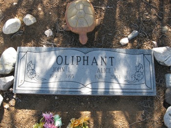 Oliphant, Alice Lucile gravesite