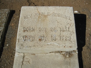Robbins, Rev John Elliott gravesite