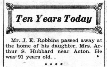 Robbins, Rev John Elliott obituary