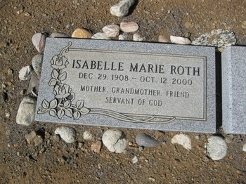 Roth, Isabelle Marie gravesite