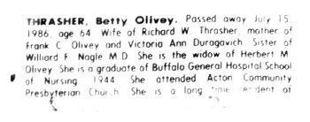 Thrasher,   Betty Jane obituary