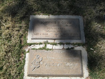 Odum, Johnnie Thomas gravesite