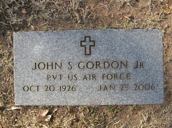 Gordon, Jr. John Shelton gravesite