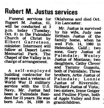 Justus, Rubert Mairiam obituary