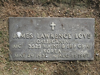 Love, James Lawrence gravesite