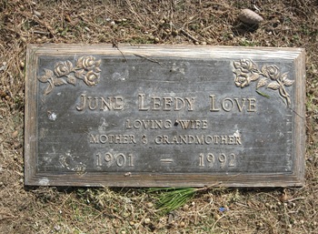 Love, Mary June gravesite