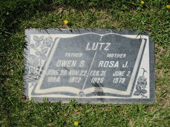 Lutz, Rosa Jane gravesite