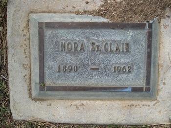 St. Clair, Nora Edith gravesite