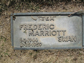Swan, Frederic Marriott ('Tex') gravesite