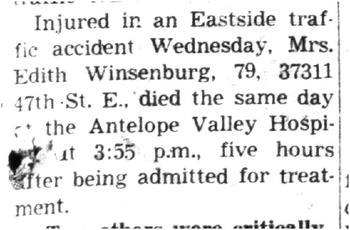 Winsenburg, Edith C. obituary