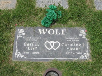 Wolf, Carl Leslie ('Les') gravesite