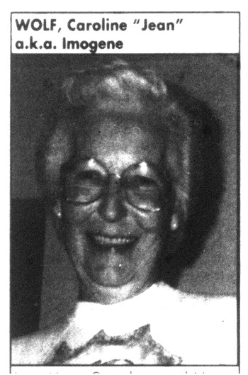 Wolf, Caroline Imogene ('Jean') person