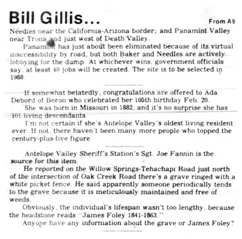 Foley, James Henry document