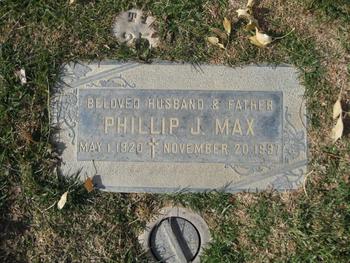 Max, Phillip Jacob gravesite