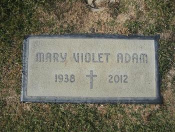 Adam, Mary Violet gravesite