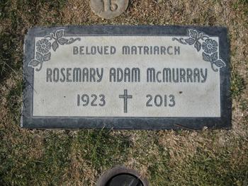 McMurray, Rosemary Adam gravesite