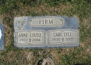 Firm, Anne Louise gravesite