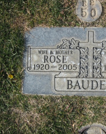 Bauder, Rose gravesite