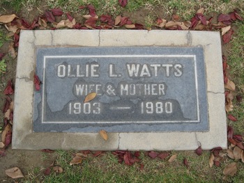 Watts,   Ollie Law gravesite