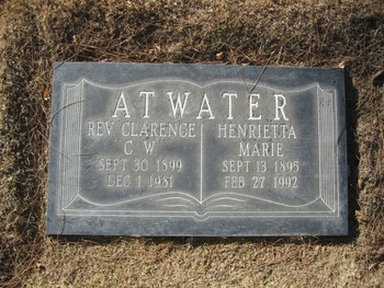 Atwater, Clarence Walton gravesite