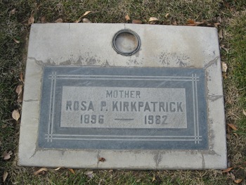 Kirkpatrick, Rosa Pearl gravesite