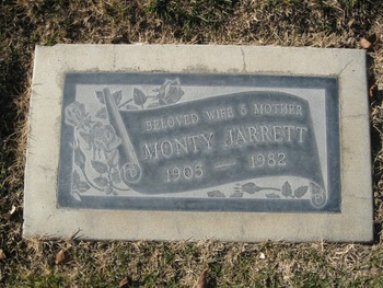 Jarrett, Monty gravesite