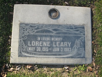 Leary, Lorene gravesite