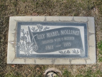 Mollinet,   Lily Mabel gravesite