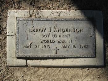 Anderson,   LeRoy J. gravesite