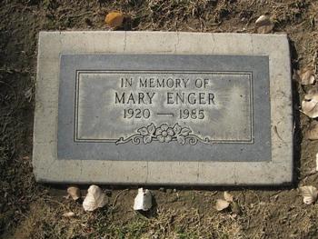 Enger, Mary gravesite