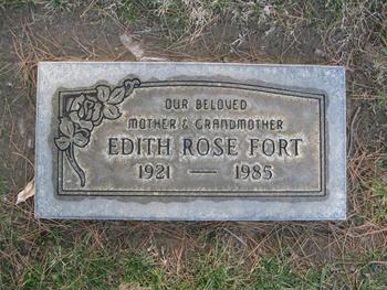 Fort, Edith Rose gravesite