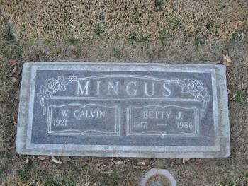 Mingus, Betty Jane gravesite