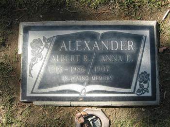 Alexander, Albert Robert gravesite