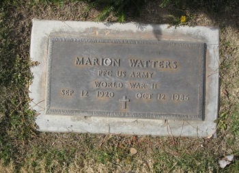 Watters, Marion gravesite
