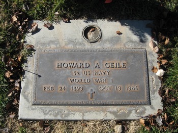 Geile, Howard Anthony gravesite