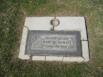 Mamaux, Mary Hunter gravesite