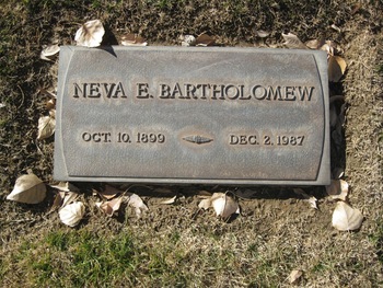 Bartholomew, Neva Effie gravesite