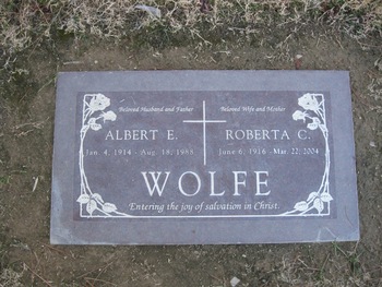 Wolfe, II Albert Edward gravesite
