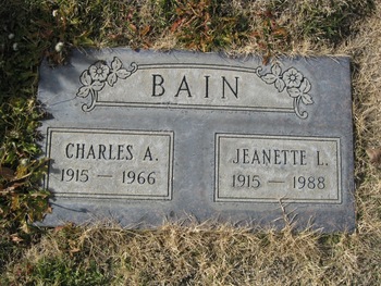 Bain, Jeanette Lillian gravesite