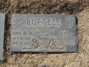 Burgess, John William gravesite