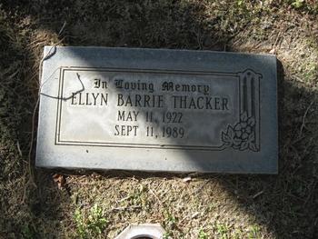 Thacker, Ellyn gravesite