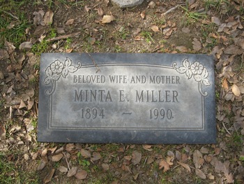 Miller, Minta Estelle gravesite