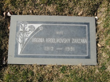 Zarzana, Virginia gravesite