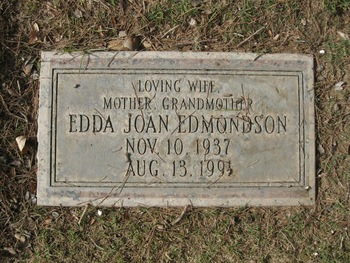 Edmondson, Edda Joan gravesite