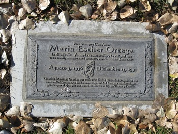Ortega, Maria Esther gravesite