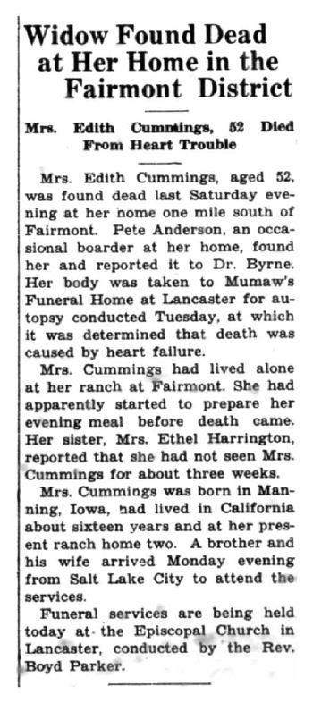 Cummings,   Edith Pearl obituary