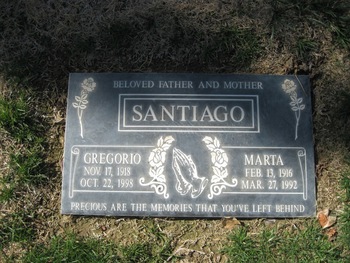 Santiago, Marta gravesite