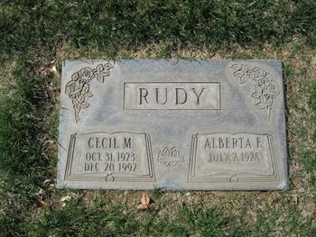 Rudy,   Cecil Mack gravesite